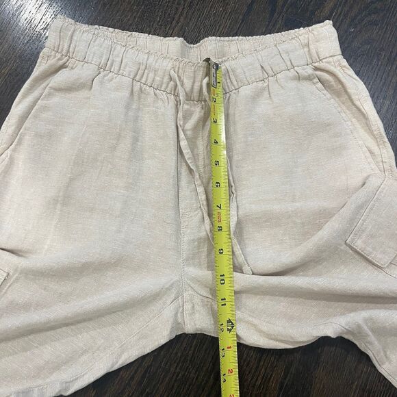 Gap Easy Pants Cargo Women’s Small Beige Sand Khaki Ankle Drawstring Beachy - Picture 7 of 8